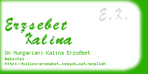 erzsebet kalina business card
